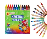 Przybory szkolne - Kredki woskowe 12 kolorów Shan - miniaturka - grafika 1