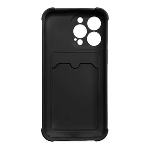 Card Armor Case etui pokrowiec do iPhone 12 Pro Max portfel na kartę silikonowe pancerne etui Air Bag czarny - Etui i futerały do telefonów - miniaturka - grafika 2