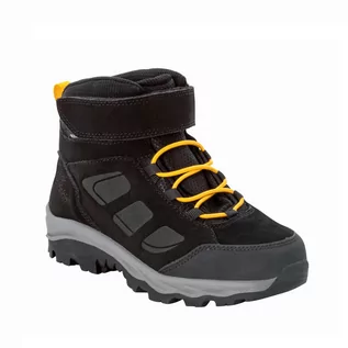 Buty dla dziewczynek - Buty dziecięce Jack Wolfskin VOJO LT TEXAPORE MID K black / burly yellow XT - 29 - grafika 1