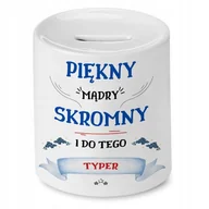 Skarbonki - Skarbonka Dla Typera na Urodziny na Prezent z Nadrukiem ze Zdjęciem + Opakowanie na prezent (wzór 03) - miniaturka - grafika 1