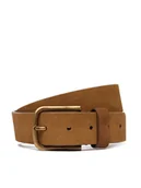 Paski - Calvin Klein Pasek Round Buckle Suede 35Mm Fixed LV04D7070G Brązowy - miniaturka - grafika 1