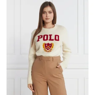 POLO RALPH LAUREN Wełniany sweter | Regular Fit - Swetry damskie - miniaturka - grafika 1