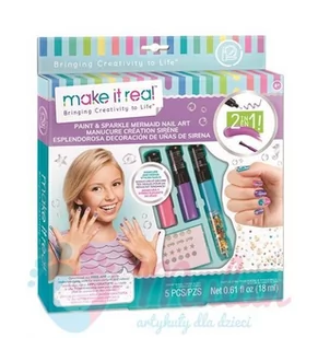 Make it real Zestaw do manicure z motywem syren - Zabawki kreatywne - miniaturka - grafika 1