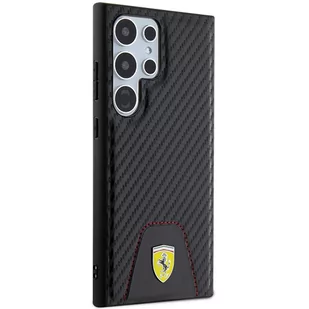FerrariFEHCS24LN3PUK S24 Ultra S928 czarny/black hardcase Carbon Stitched Bottom - Etui i futerały do telefonów - miniaturka - grafika 4