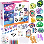 Zabawki kreatywne - Zestaw Kamienie do Malowania 87 Elementów Kreatywne Rękodzieło dla Dzieci - miniaturka - grafika 1
