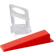 Narzędzia glazurnicze - System poziomowania płytek klips 2 mm 300 sztuk /klin 100 sztuk Proline - miniaturka - grafika 1