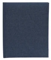 Albumy fotograficzne - Album wklejany Linen Blue 40 stron czarnych Len - miniaturka - grafika 1