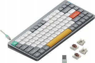 Nuphy Air75 V2 Wireless Mechanical Keyboard Slim Lunar Gray Brown - Klawiatury - miniaturka - grafika 1
