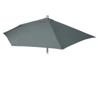 Parasole ogrodowe - Pokrowiec wymienny na parasol półokrągły Parla, pokrowiec wymienny na parasol, 270cm tkanina/tkanina UV 50+ 3kg ~ antracyt - miniaturka - grafika 1