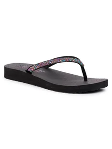 Skechers Japonki Shine Away 32918/BKMT Czarny - Klapki i japonki damskie - miniaturka - grafika 1
