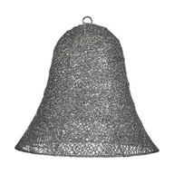 Ozdoby bożonarodzeniowe - Dekoracja świąteczna dzwonek szary metalowy plastik (30 x 27 x 30 cm) - miniaturka - grafika 1