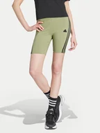 Spodenki damskie - adidas Szorty sportowe Future Icons 3-Stripes IY8109 Zielony Slim Fit - miniaturka - grafika 1