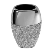 Wazony i flakony - Wazon Dekoracyjny Palmera (01) 14X9X20Cm Srebrny - miniaturka - grafika 1