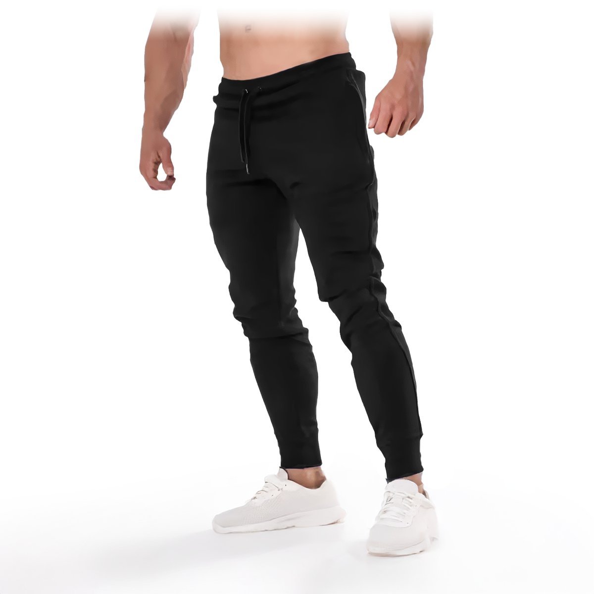 SPODNIE DRESOWE MĘSKIE BAWEŁNIANE WYGODNE robocze CZARNE JOGGERY ELASTYCZNE