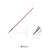 Akcesoria do paznokci - SILCARE Pędzelek Do Zdobień Naturalne Włosie 4mm - miniaturka - grafika 1