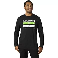 Akcesoria motocyklowe - Fox Racing Men's Kawasaki Stripes Premium Long Sleeve T Shirt, Black, XXL - miniaturka - grafika 1
