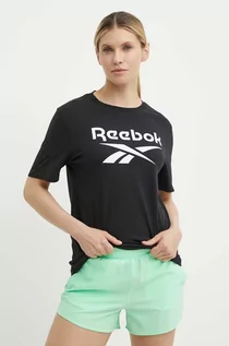 Koszulki sportowe damskie - Reebok t-shirt bawełniany Identity damski kolor czarny 100034774 - grafika 1