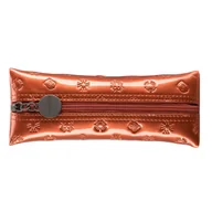 Biżuteria - akcesoria - Etui na klucze ze skóry lakierowanej z monogramem pomarańczowe - miniaturka - grafika 1