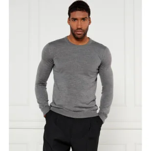 HUGO Wełniany sweter San Cedric-M1 Regular Fit - Swetry męskie - miniaturka - grafika 1