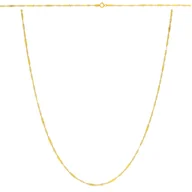 Biżuteria dla dzieci - Złoty łańcuszek pełny Singapur z blaszką 42 cm pr. 585 - miniaturka - grafika 1