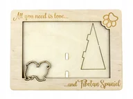 Ramki na zdjęcia - Spaniel tybetański ramka na zdjęcie z psem grawer - miniaturka - grafika 1