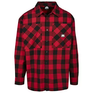 Southpole Męska koszula check flanelowa koszula w kratkę, dla mężczyzn, dostępna w 2 kolorach, rozmiary S - XXL, czerwony, M - Koszule męskie - miniaturka - grafika 1