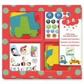 Zabawki kreatywne - Djeco zestaw z naklejkami KOCHAM SAMOCHODY DJ09051 - miniaturka - grafika 1