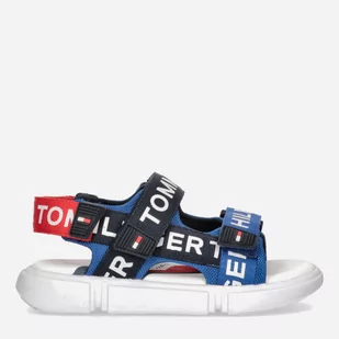Sandały dziecięce Tommy Hilfiger Logo Velcro Sandal T3X2-32910-1590Y255 37 Royal/Blue/Red (8052578197691_PL) - Buty dla dziewczynek - miniaturka - grafika 1