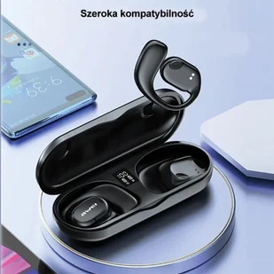 AWEI słuchawki przewodnictwo powietrzne T69 + stacja dokująca czarny/black Air Conduction - Słuchawki - miniaturka - grafika 9