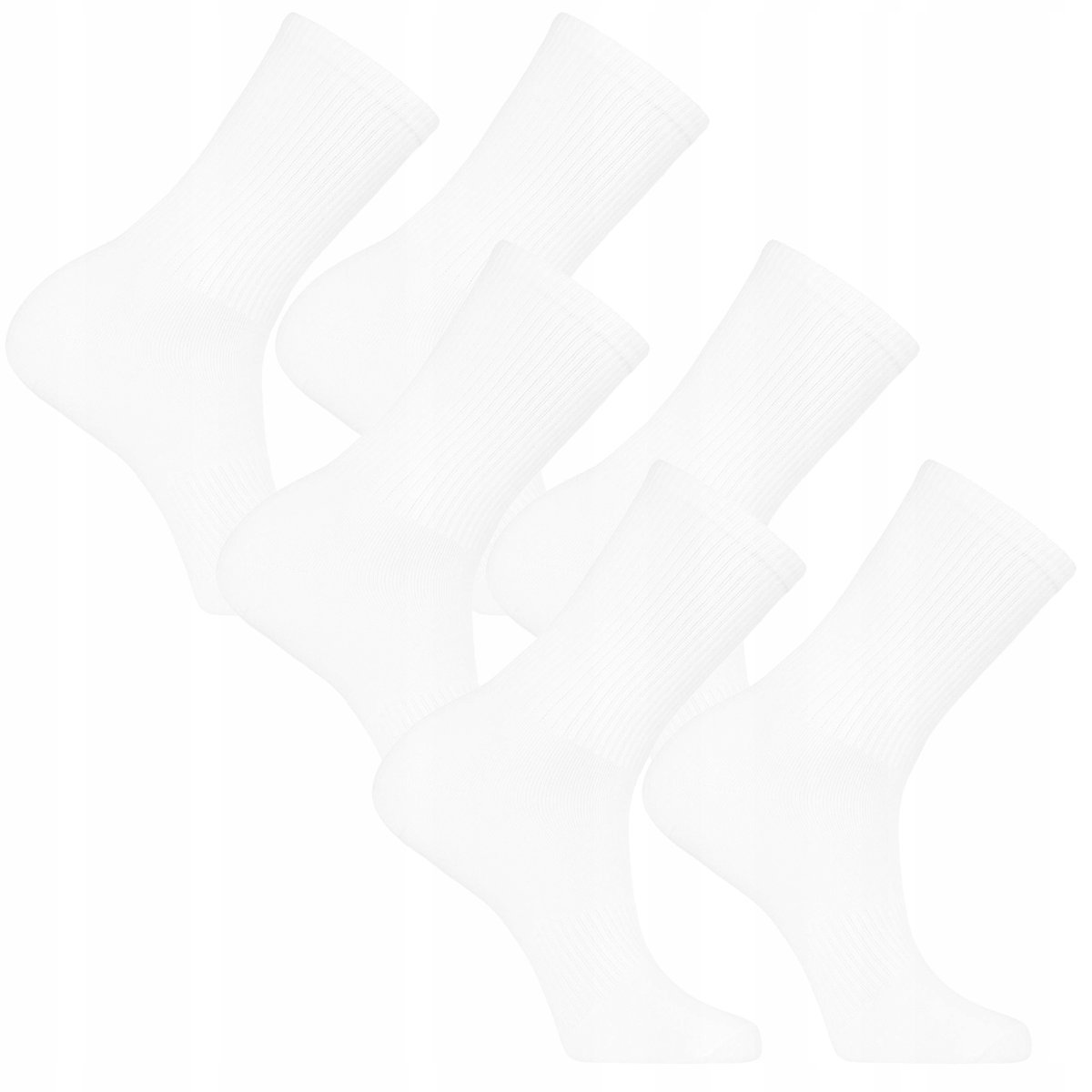 3X Skarpety Męskie Bawełniane Bezuciskowe Szeroki Ściągacz Moraj 43-45 White