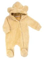 Pajacyki dla niemowląt - Niemowlęcy pajac miś luna beżowy Nicol,r.74 - miniaturka - grafika 1