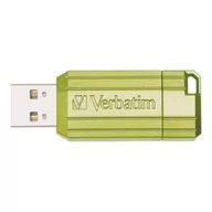 Pendrive - Verbatim USB flash disk, USB 2.0, 32GB, Store,N,Go PinStripe, zielony, 49958, do archiwizacji danych - miniaturka - grafika 1