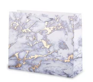 Opakowania i torebki na prezenty - Torba prezentowa, marmurek, biała - miniaturka - grafika 1