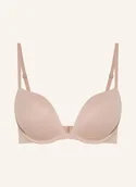 Biustonosze - Calvin Klein Biustonosz Push-Up Perfectly Fit beige - miniaturka - grafika 1