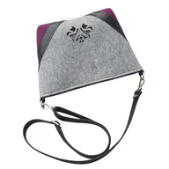 Torebki damskie - Luna Torebka listonoszka - szaro bordowa - miniaturka - grafika 1