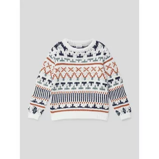 Swetry dla chłopców - Sweter z dzianiny ze wzorem na całej powierzchni MOPALLE - Name It - grafika 1