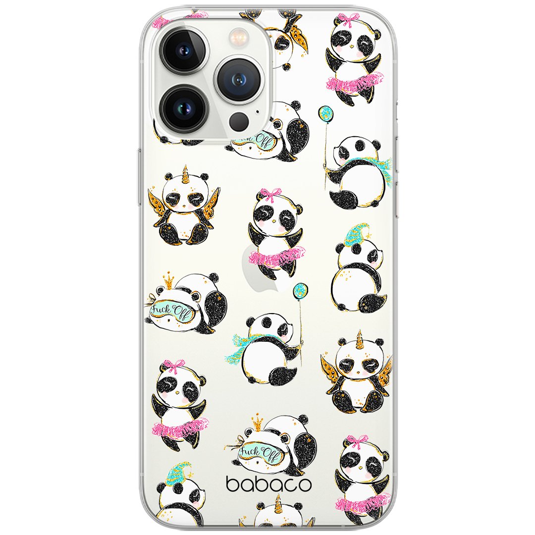 Etui do Apple IPHONE 11 PRO Panda 008 Babaco Nadruk częściowy Przeźroczysty