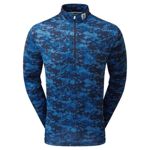 Męska bluza golfowa Footjoy Cloud Camo Print Navy - Golf - miniaturka - grafika 1