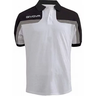 Koszulki sportowe męskie - Givova Koszulka Polo Spring Biało-Czarna - grafika 1