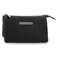 Portfele - Pepe Jeans Aurora Portfel Trzy przedziały 17,5x9,5x2 cms Skóra syntetyczna Czarny, czarny, Monedero Tres Compartimentos, Portfel Trzy przegródki - miniaturka - grafika 1