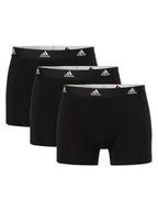 Majtki męskie - adidas Performance Bokserki pakowane po 3szt. Mężczyźni Bawełna czarny jednolity, S - miniaturka - grafika 1