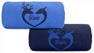 pat15.net Komplet małych ręczników 50x100 haft Ręcznik + TWOJE IMIĘ jelonki 2 1061 - Ręczniki - miniaturka - grafika 1