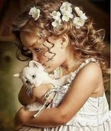 Zabawki kreatywne - Diamentowa mozaika - Dziewczynka z kotkiem Norimpex - miniaturka - grafika 1