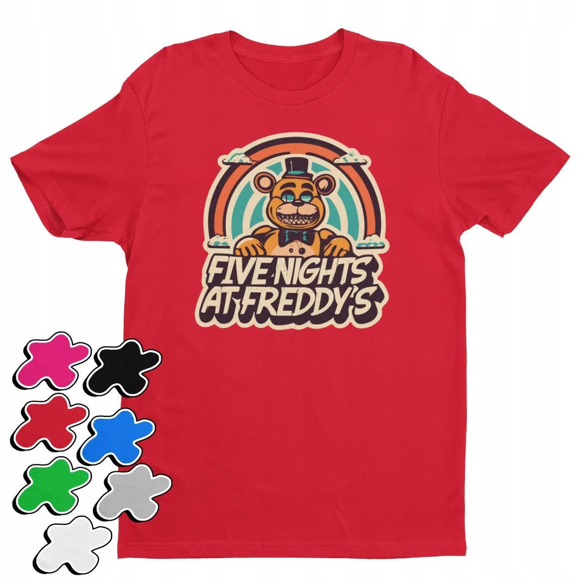 Koszulka T-Shirt Dziecięca Z Nadrukiem Five Nigts At Freddy -L 146-152