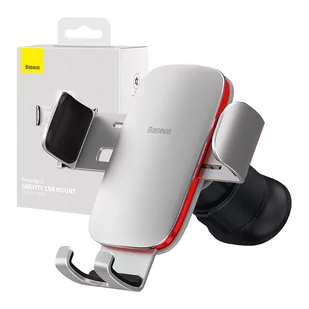 Uchwyt samochodowy do kratki Baseus Metal Age II (srebrny) - Uchwyty samochodowe do telefonów - miniaturka - grafika 1