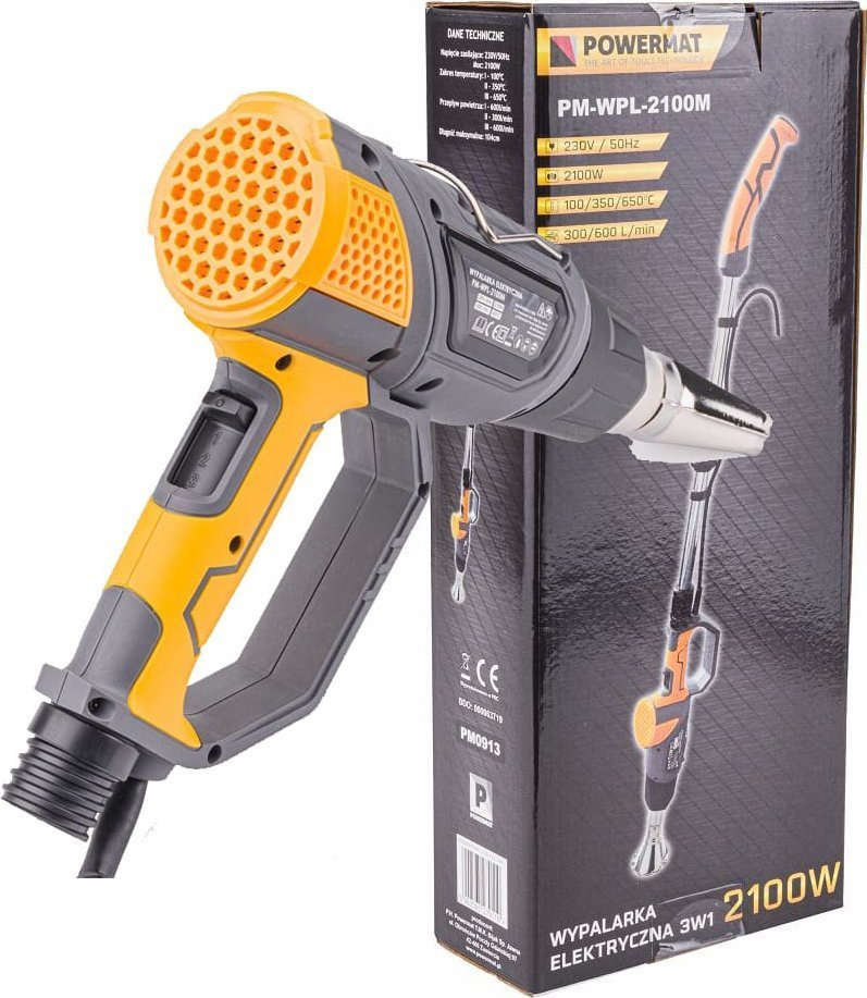 Opalarka Powermat Opalarka elektryczna 3w1 2000W przedłużka i 5 dysz Powermat