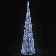 Oświetlenie świąteczne - vidaXL vidaXL Stożek dekoracyjny, akrylowy, zimne białe LED, 120 cm - miniaturka - grafika 1