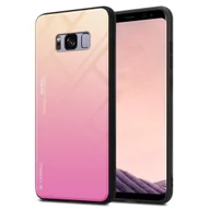 Etui i futerały do telefonów - Pokrowiec Do Samsung Galaxy S8 PLUS Etui w ŻÓŁTO - RÓŻOWY TPU Obudowa Case Cover Plecki Ochronny Cadorabo - miniaturka - grafika 1