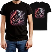 Koszulki męskie - Tshirt Iron Maiden Gitarzysta prezent Koszulka z Nadrukiem Czaszka R-L A792 - miniaturka - grafika 1