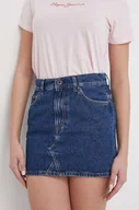 Spódnice - Pepe Jeans spódnica jeansowa kolor granatowy mini prosta - miniaturka - grafika 1